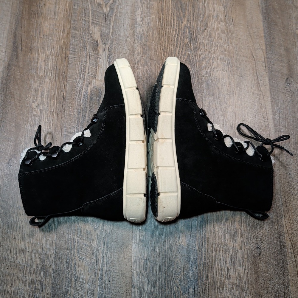Sorel Explorer III Joan Womens Waterproof Winter Boots Size 11 Black White Suede - Picture 9 of 13